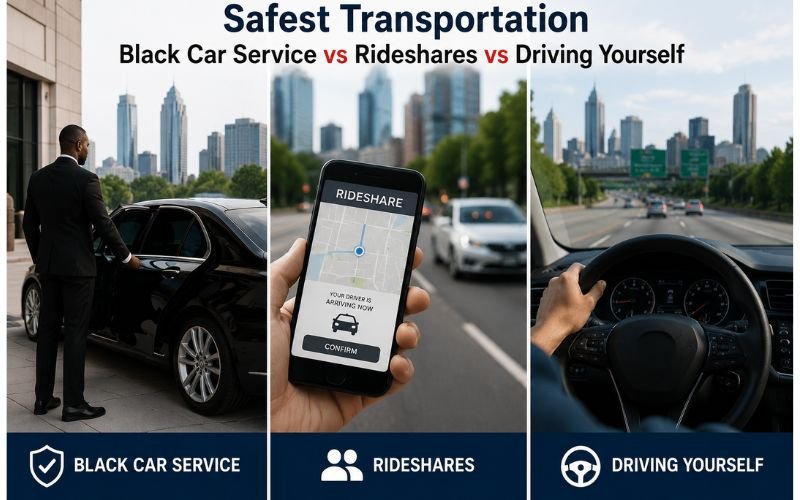 Safest Transportation of Black Car Service vs Rideshares vs Driving Yourself
