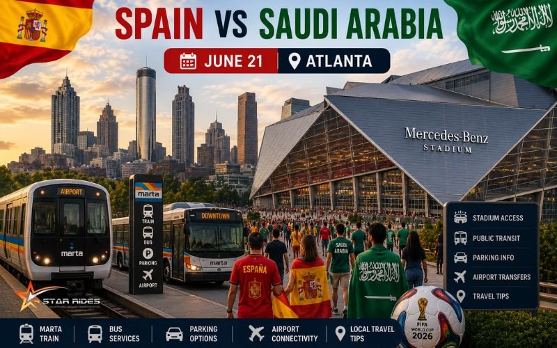 Spain vs Saudi Arabia match transportation guide