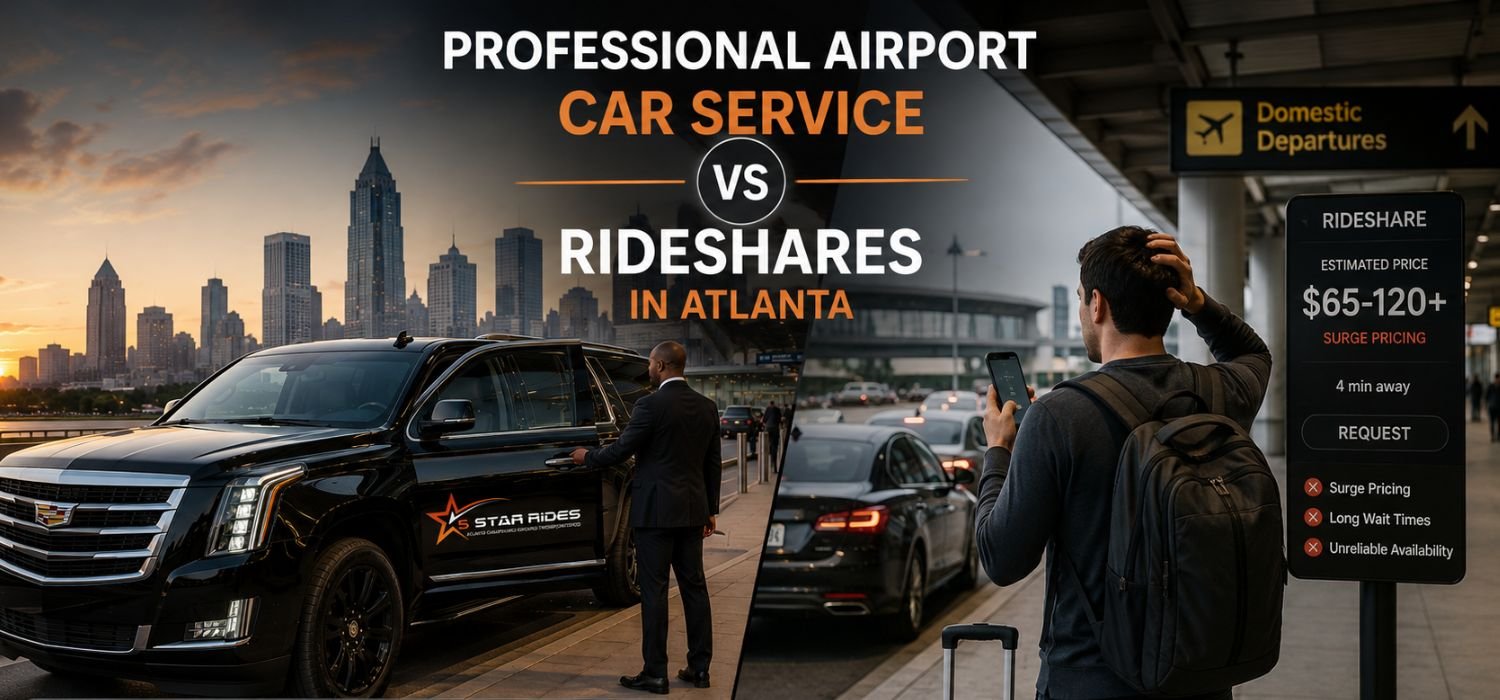 Professional Airport Car Service vs Rideshares in Atlanta
