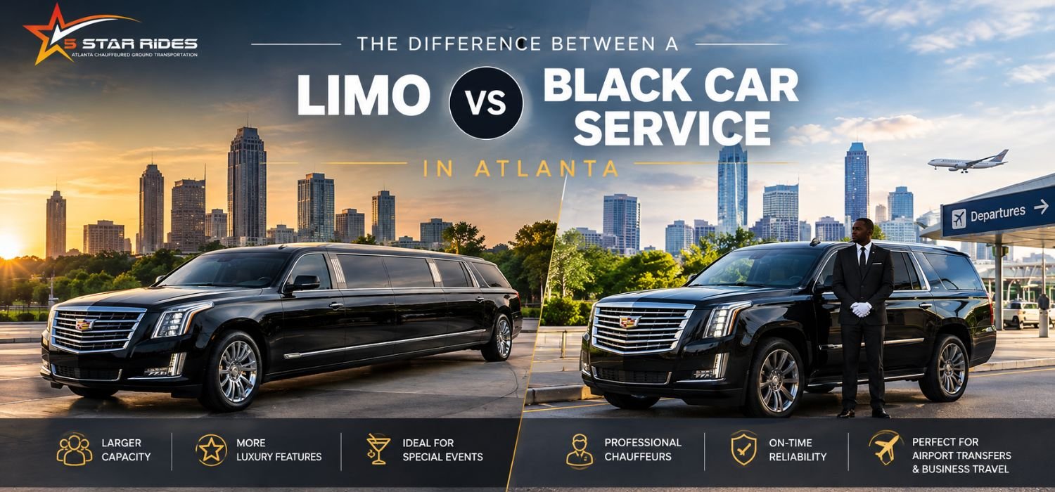 Difference Between a Limo and a Black Car Service in Atlanta